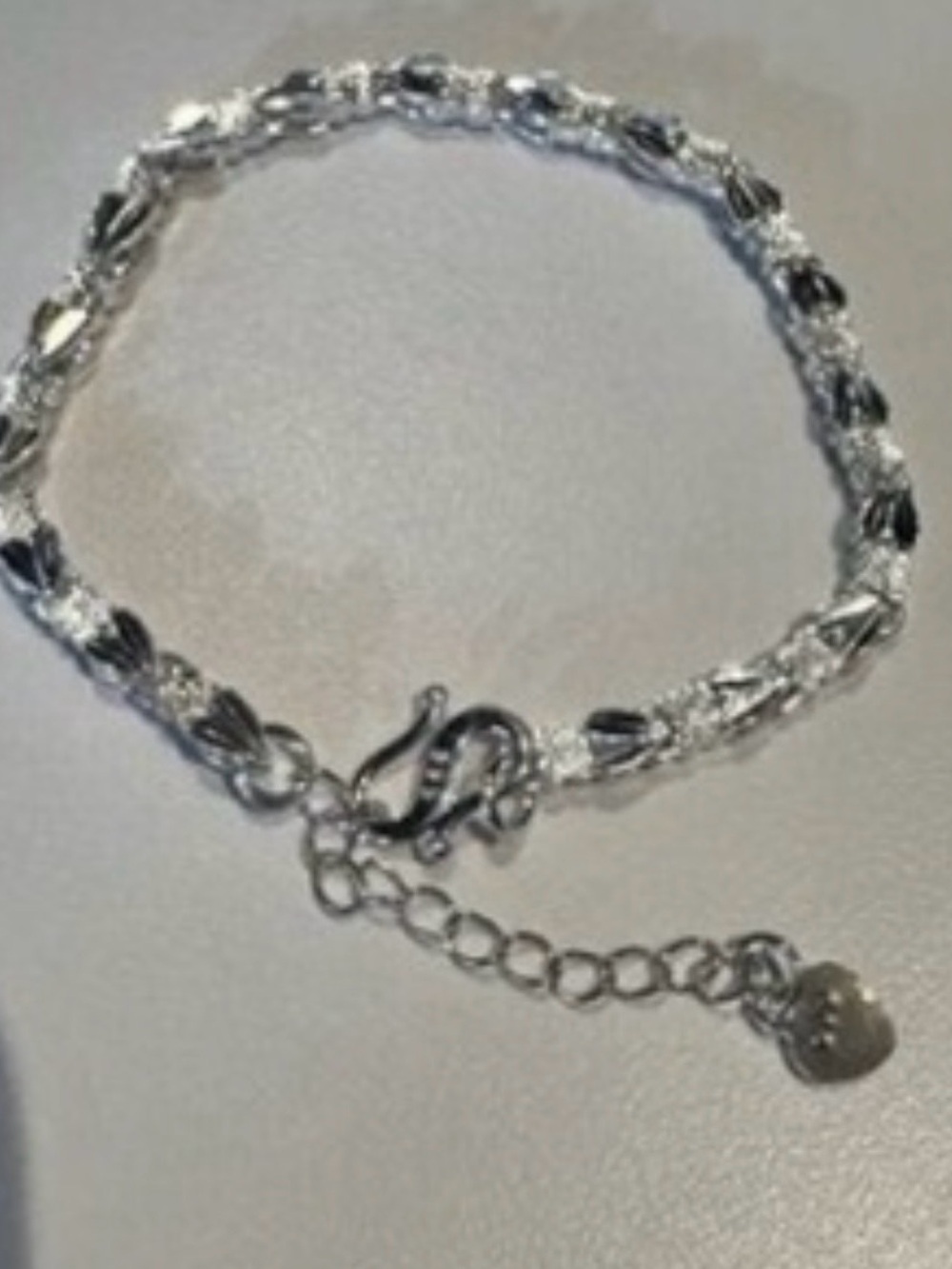 Sterling Silver Braided Chain Bracelet - Silver